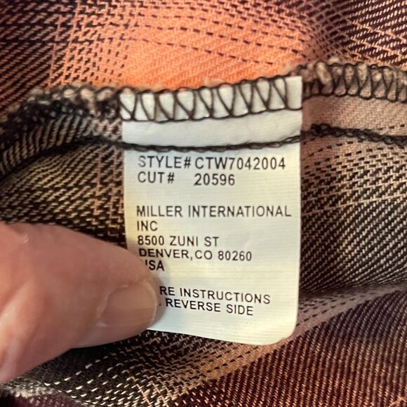 Cruel Girl Lightweight Flannel Snap Long Sleeve Top Western Style, L - Picture 4 of 7